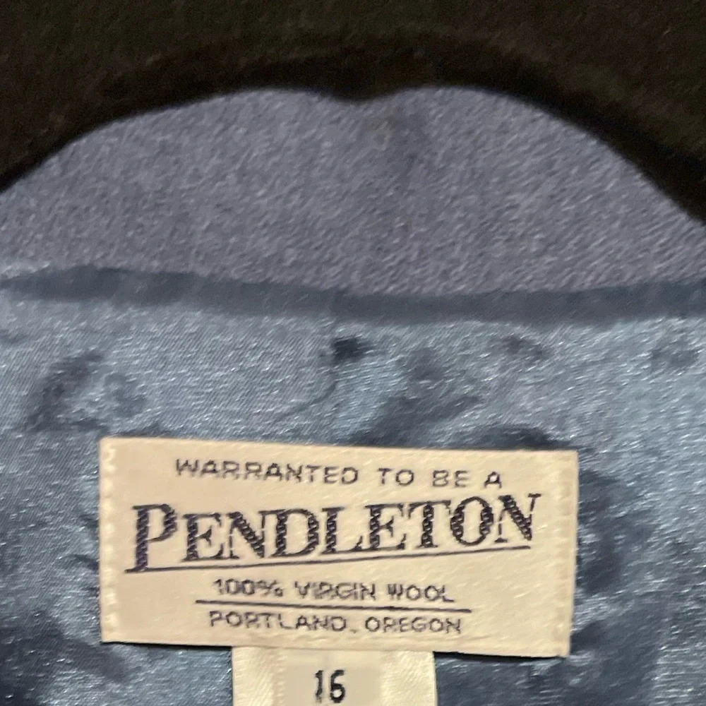 Pendleton Virgin Wool Blazer Long Jacket Size 16 - image 3